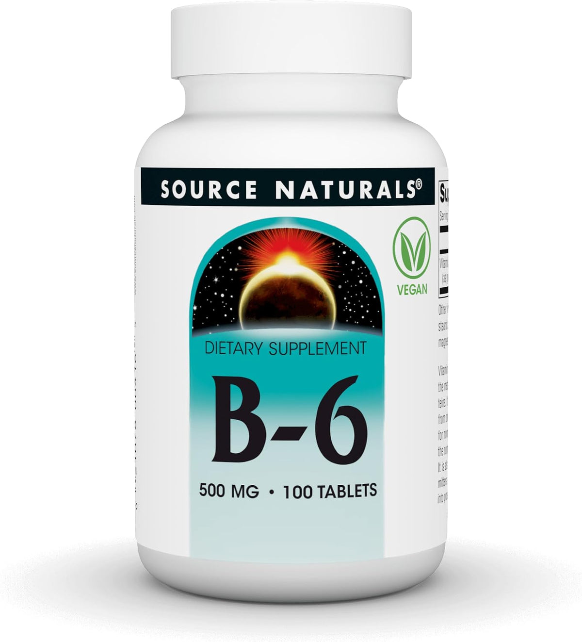 Source Naturals Vitamin B-6 500 mg, 100 Tablets - görsel 1