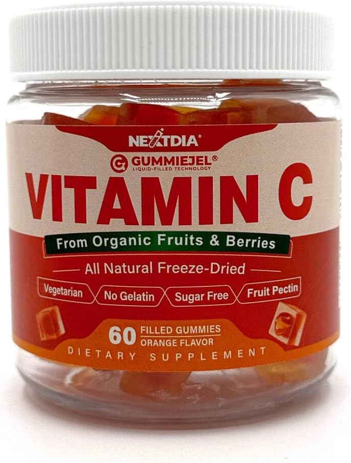 Nextdia Organic Vitamin C Gummies 120mg - Sugar Free Whole Food Immune Support - 60 Sweets - görsel 7