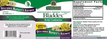 Nature's Answer Bladdex, 90 Vegicaps – Blended Vitamin & Mineral Food Supplement
