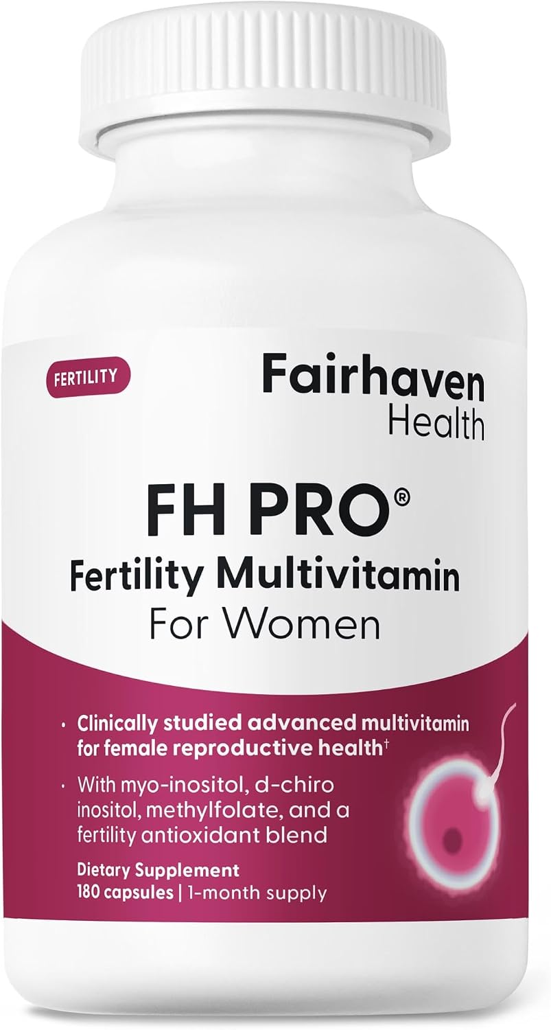Fairhaven Health FH Pro for Women | Fertility Supplement with Myo-Inositol & CoQ10 | 180 Capsules - görsel 1