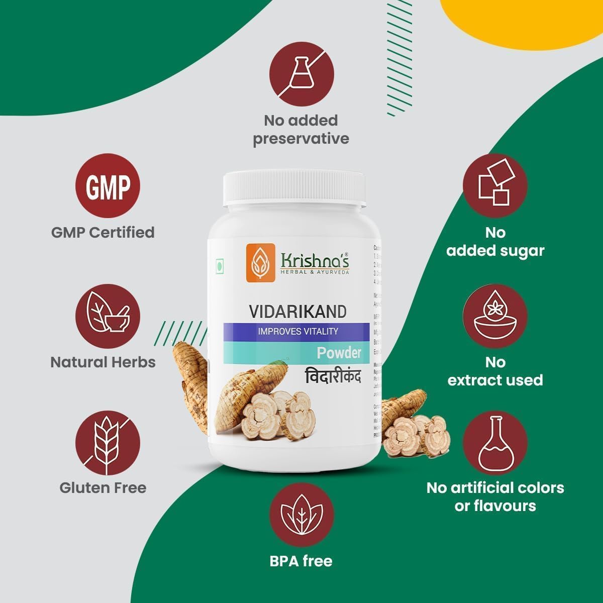 Vidari Kand (Pueraria tuberosa) Powder - Organic Supplement, 100g - görsel 3