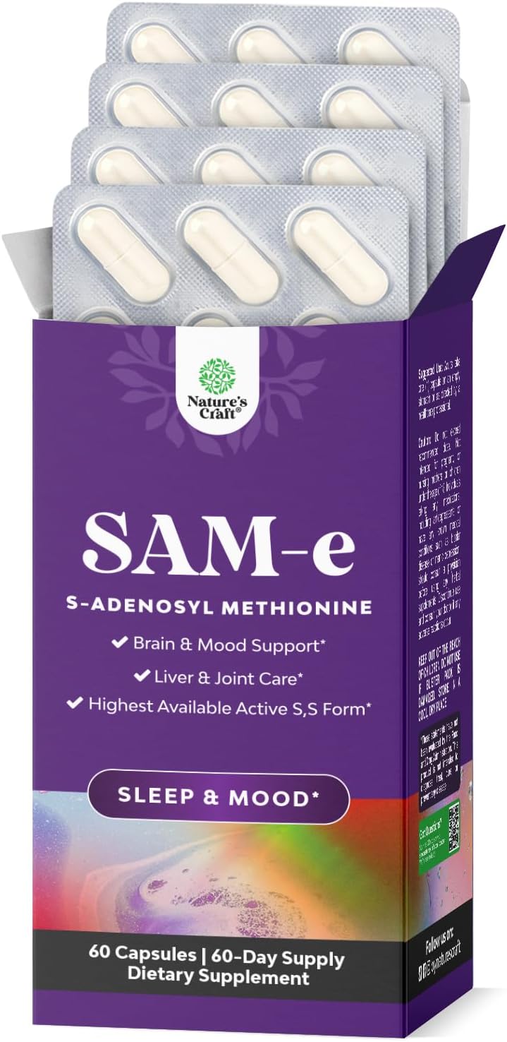 Pure SAM-E 150mg Capsules - S-adenosylmethionine for Mood, Joint & Liver Support (90 Capsules) - görsel 10