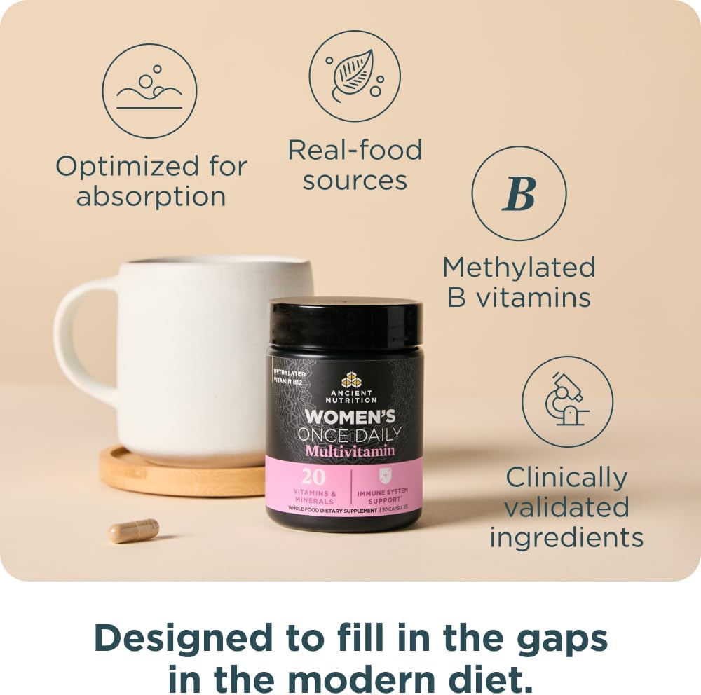 Ancient Nutrition Women's 1-Day Multivitamin, 30 CT - görsel 4