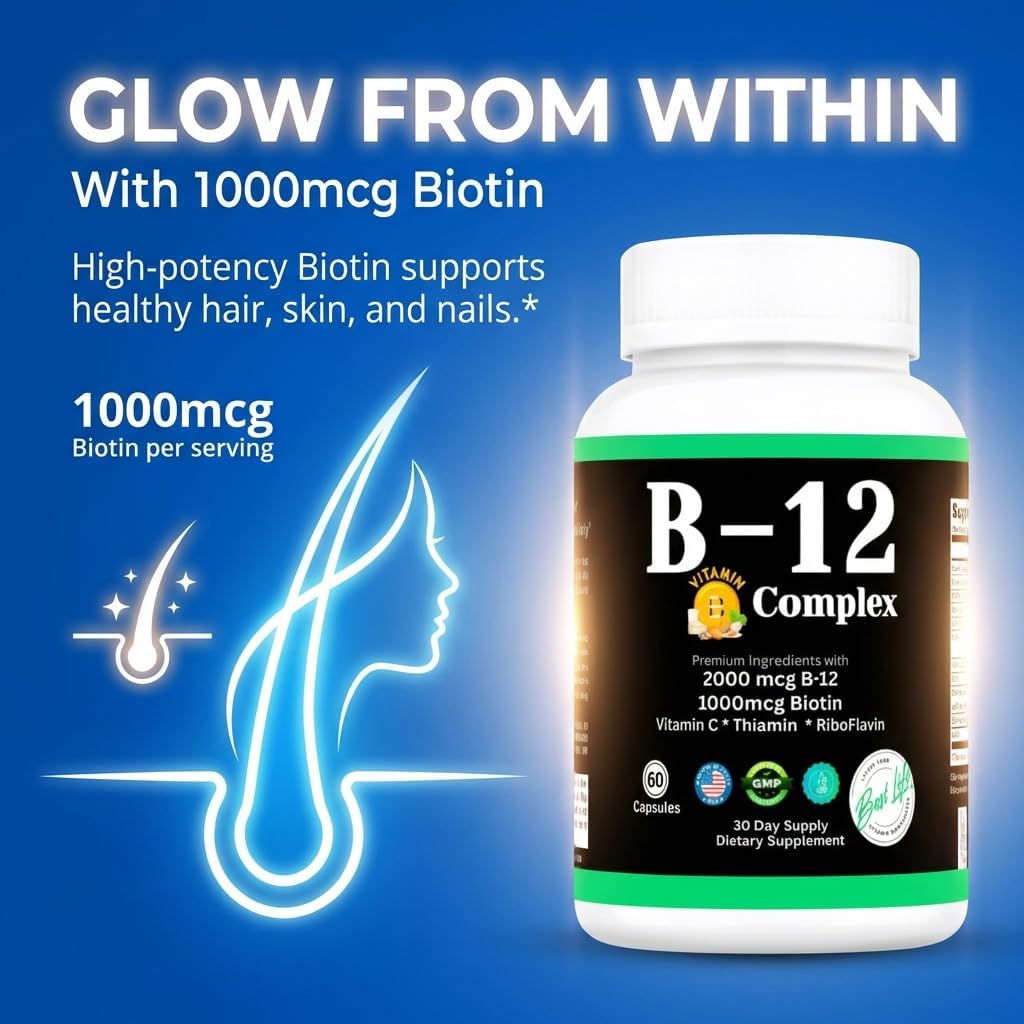 THIS LITTLE HOUSE OF MINE B-12 Vitamin Complex, 2000mcg B-12 with Vitamin C - görsel 6