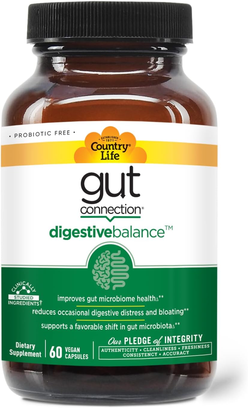 Country Life Gut Connection Digestive Balance – Prebiotic & Digestive Supplement for Gut Health (60 Capsules) - görsel 5