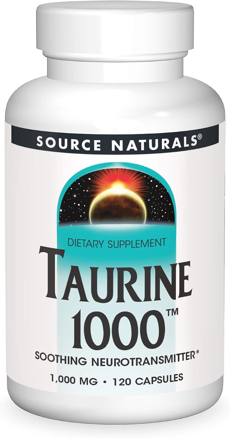 Source Naturals Taurine, 1000mg, 120 Capsules - Freeform Amino Acid - görsel 1