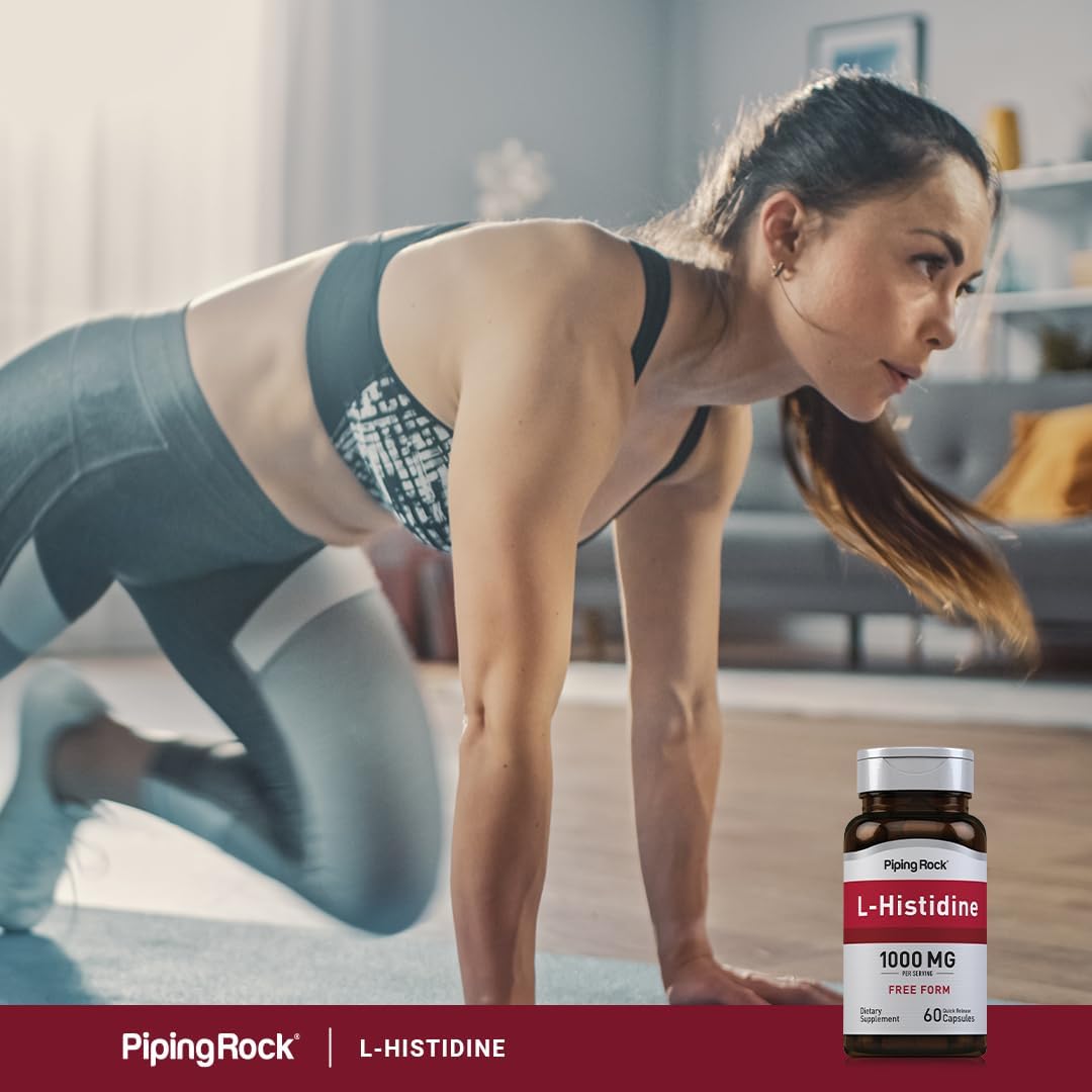 Piping Rock L-Histidine 1000 mg | 60 Capsules | Free Form Supplement - görsel 6