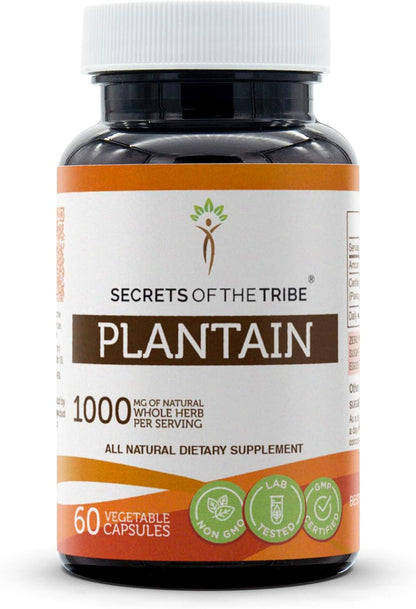 Secrets of the Tribe Plantain - 1000 mg, 60 Capsules