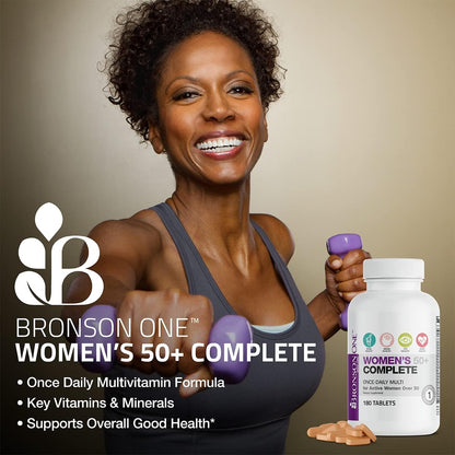 Bronson ONE Daily Women's 50+ Complete Multivitamin Multimineral - 180 Tablets