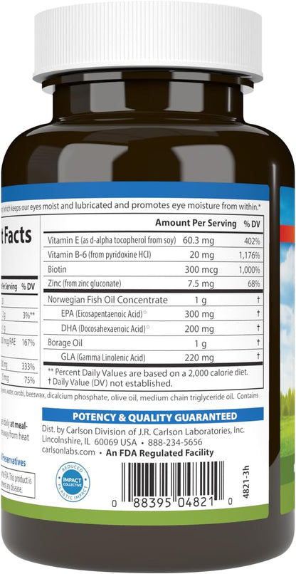 Carlson Moistur-Eyes, Specialty Eye Formula, 90 Softgels