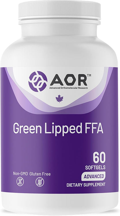 AOR Green Lipped FFA Mussel Omega-3 Softgels, 60 Capsules