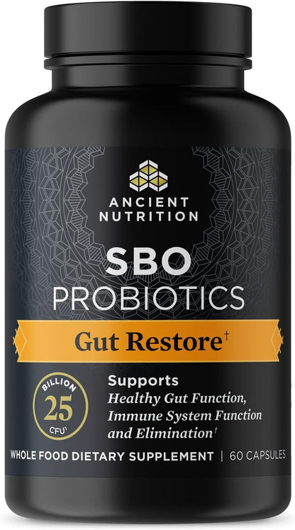 Ancient Nutrition SBO Probiotics Gut Restore - 60 Capsules