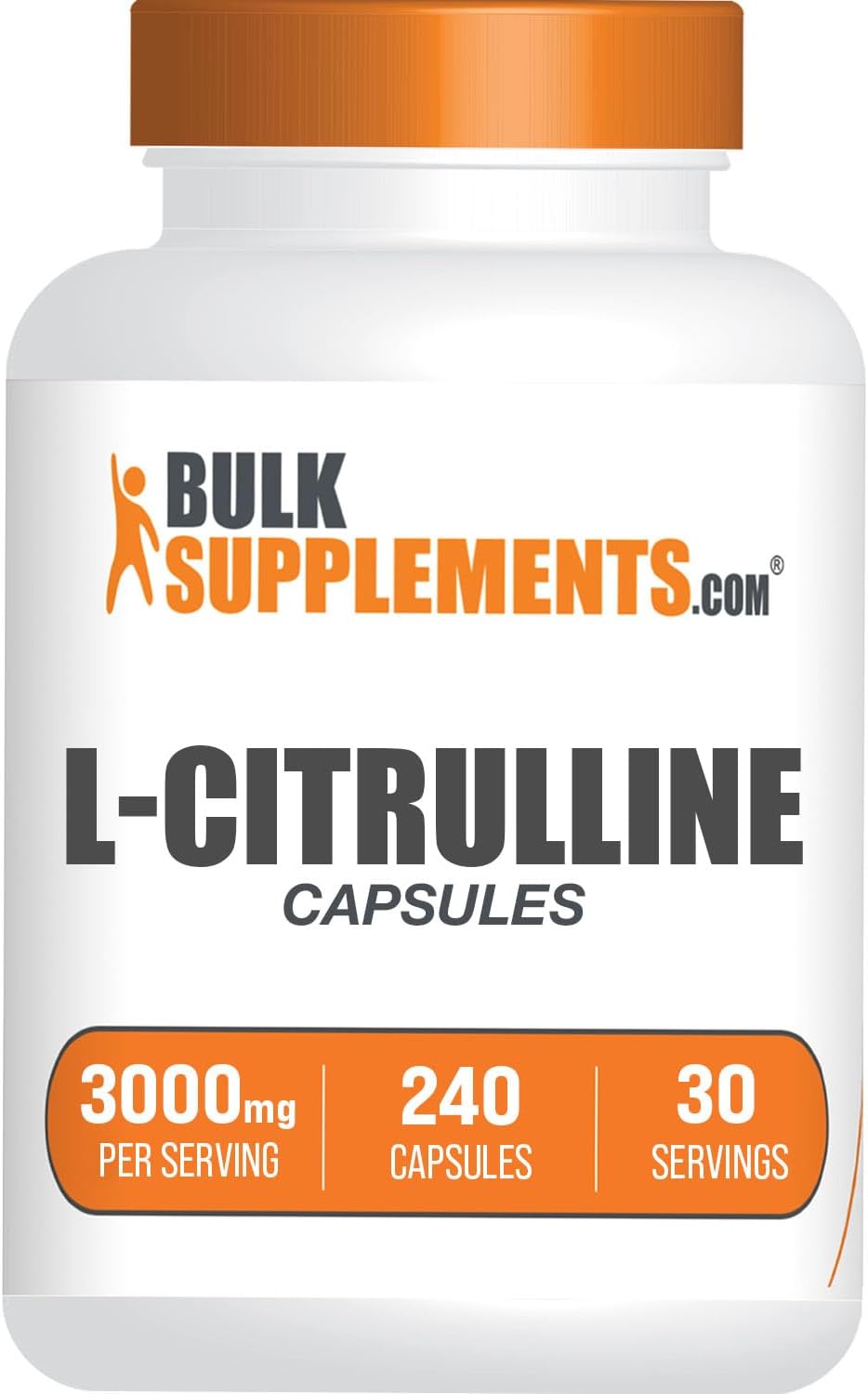 BulkSupplements L-Citrulline 3000mg Capsules - 240 Capsules, Gluten-free - görsel 1