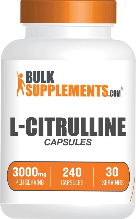 BulkSupplements L-Citrulline 3000mg Capsules - 240 Capsules, Gluten-free
