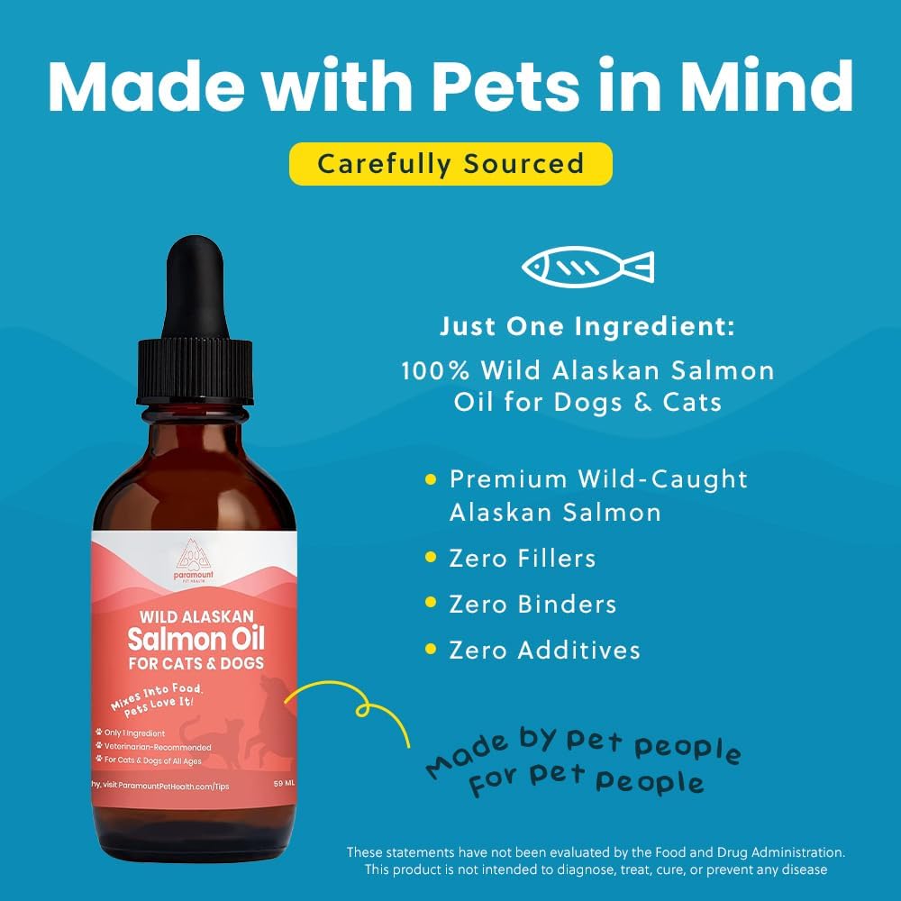Wild Alaskan Salmon Oil for Cats & Small Dogs - Supports Skin, Coat, Joint & Overall Wellbeing, Pure & Premium with No Fillers, 59 ml - görsel 4