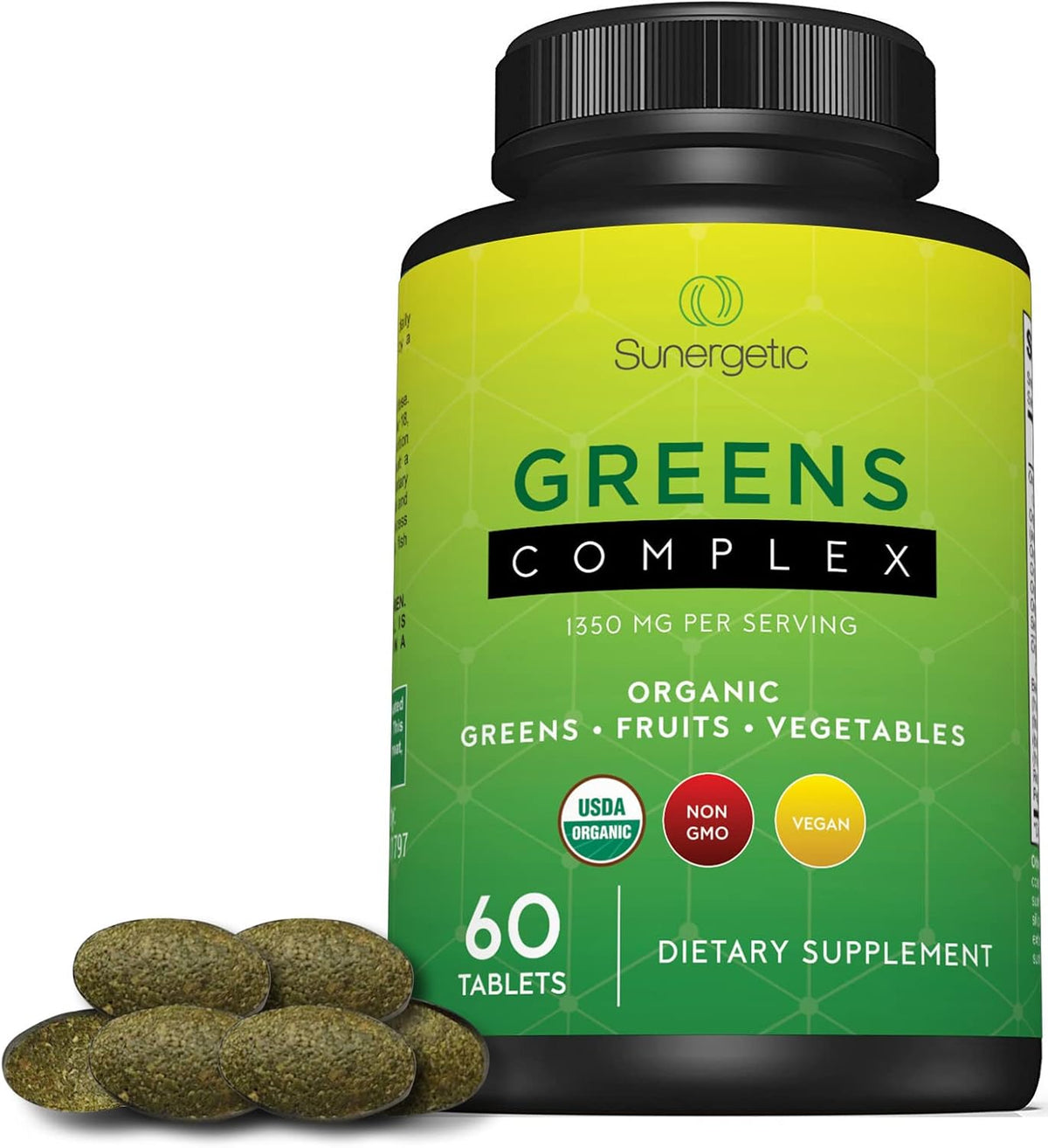 Sunergetic Premium USDA Organic Greens Superfood Tablets – 60 Tablets - görsel 5