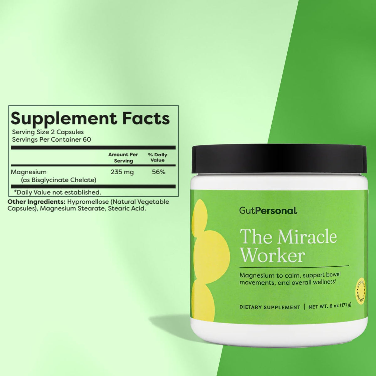 GutPersonal The Gut Fix™ Bundle: The Miracle Worker Magnesium Powder Supplement, Strawberry Flavour, 30 Servings + The Booster Targeted Probiotic, Capsule, 60 Servings - görsel 6