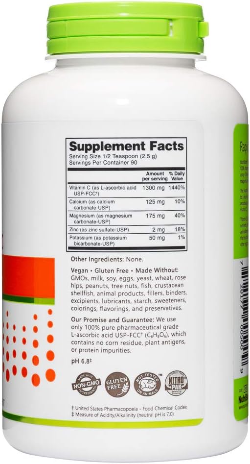 NutriBiotic Hypo-Aller C Powder - Buffered Vitamin C with Minerals, 8 oz - görsel 3