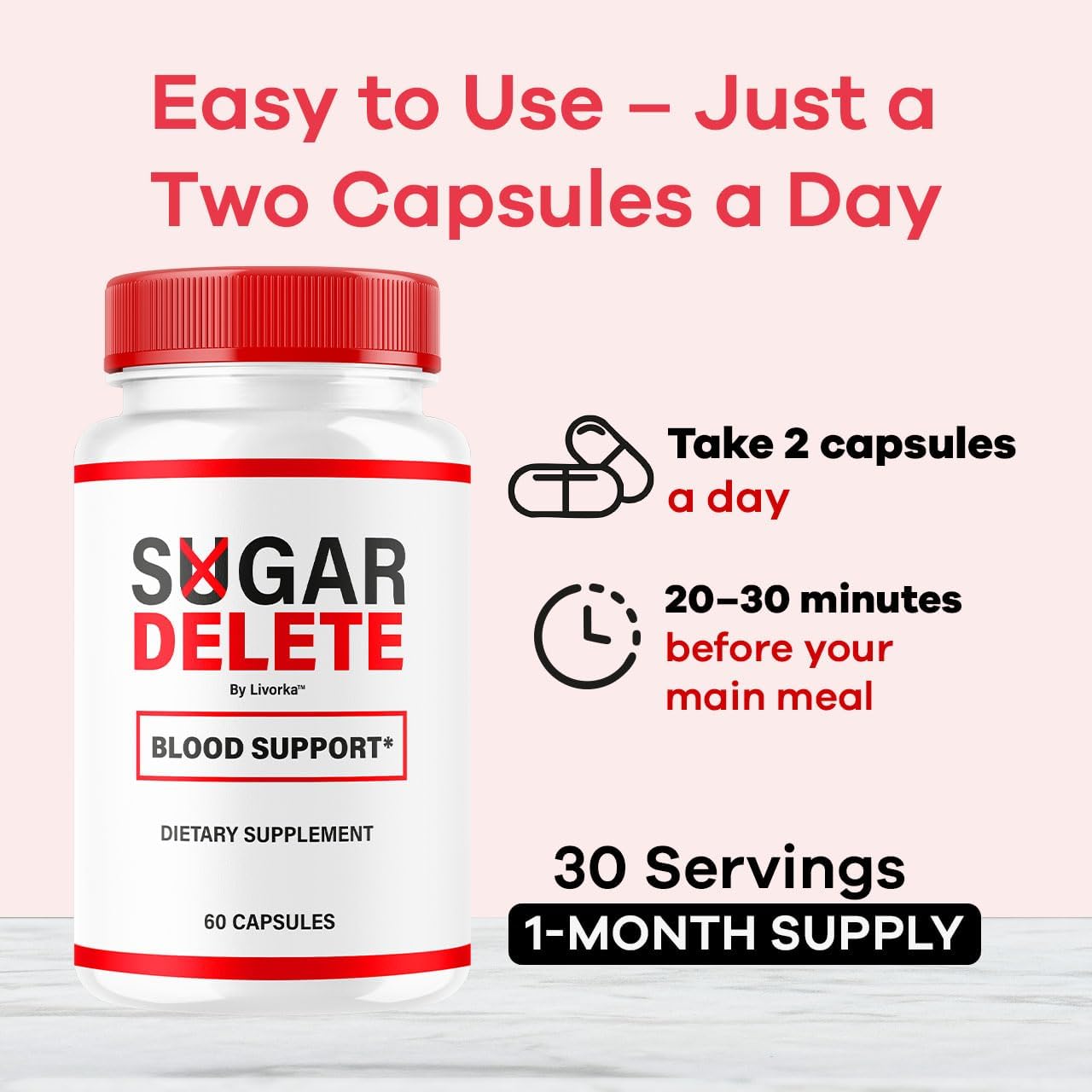 Sugar Delete Capsules - Premium Formula with Natural Ingredients for Blood Glucose Support, 60 Capsules - görsel 4