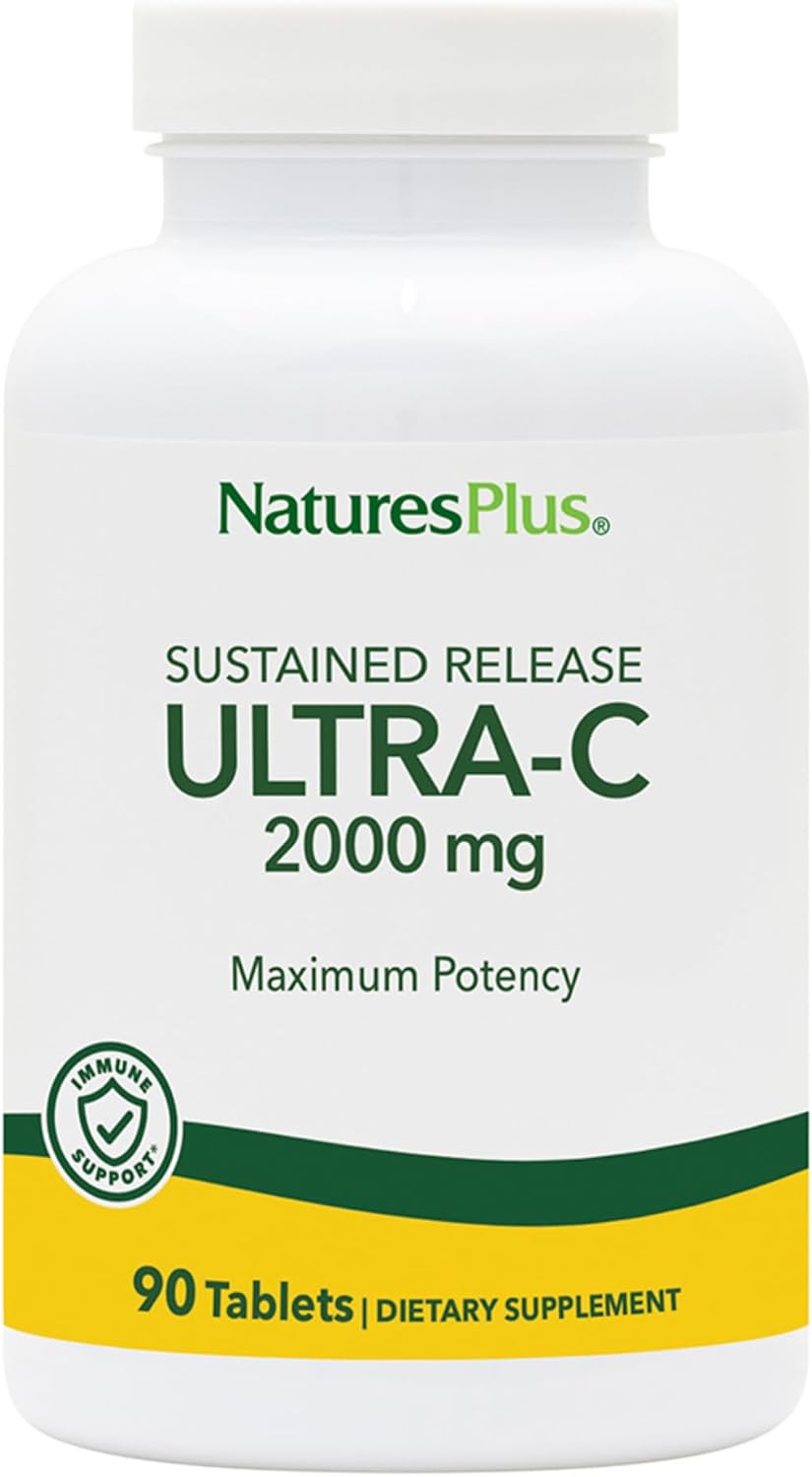 NaturesPlus Ultra-C 2000 mg - 90 Tablets - Vitamin C with Rose Hips - Immune and Antioxidant Support - Vegetarian, Gluten Free - görsel 10