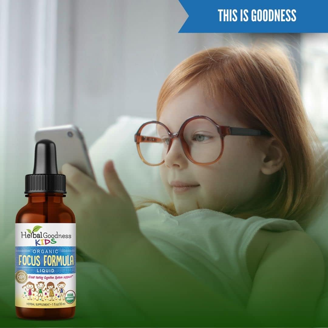 Herbal Goodness Children's Focus Formula Liquid Extract - Ashwagandha & Moringa for Attention and Concentration - 30 ml - görsel 6