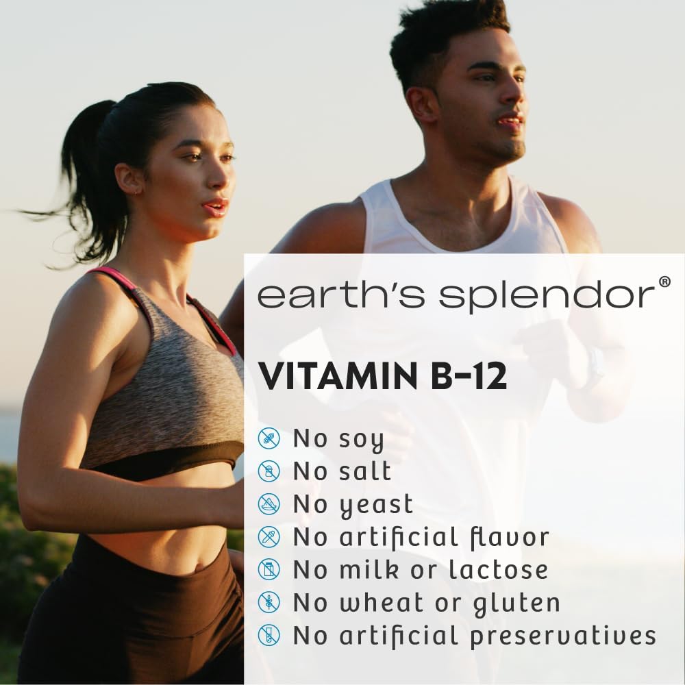 Earth's Splendor Vitamin B12 1000mcg – Energy Metabolism Support, 200 Tablets - görsel 4