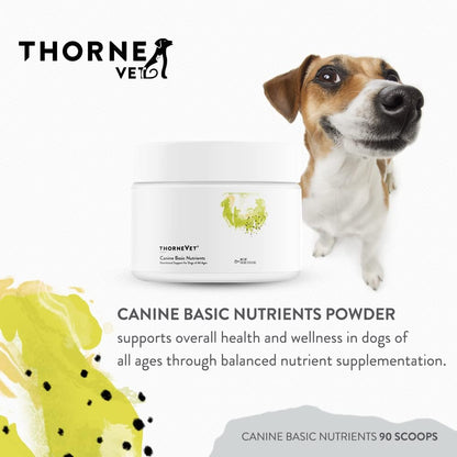 ThorneVet Canine Basic Nutrients Powder – Multivitamin Support for Dogs, 90 Scoops