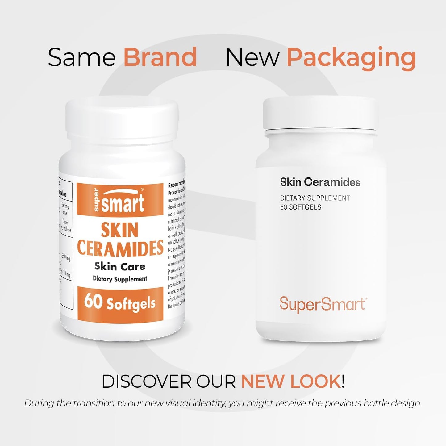 SuperSmart Skin Ceramides (Patented) - with Wheat Ceramides, Zinc - LipoWheat Phytoceramides Supplement - Skin Hydration and Protection | Non-GMO - 60 Softgels - görsel 2