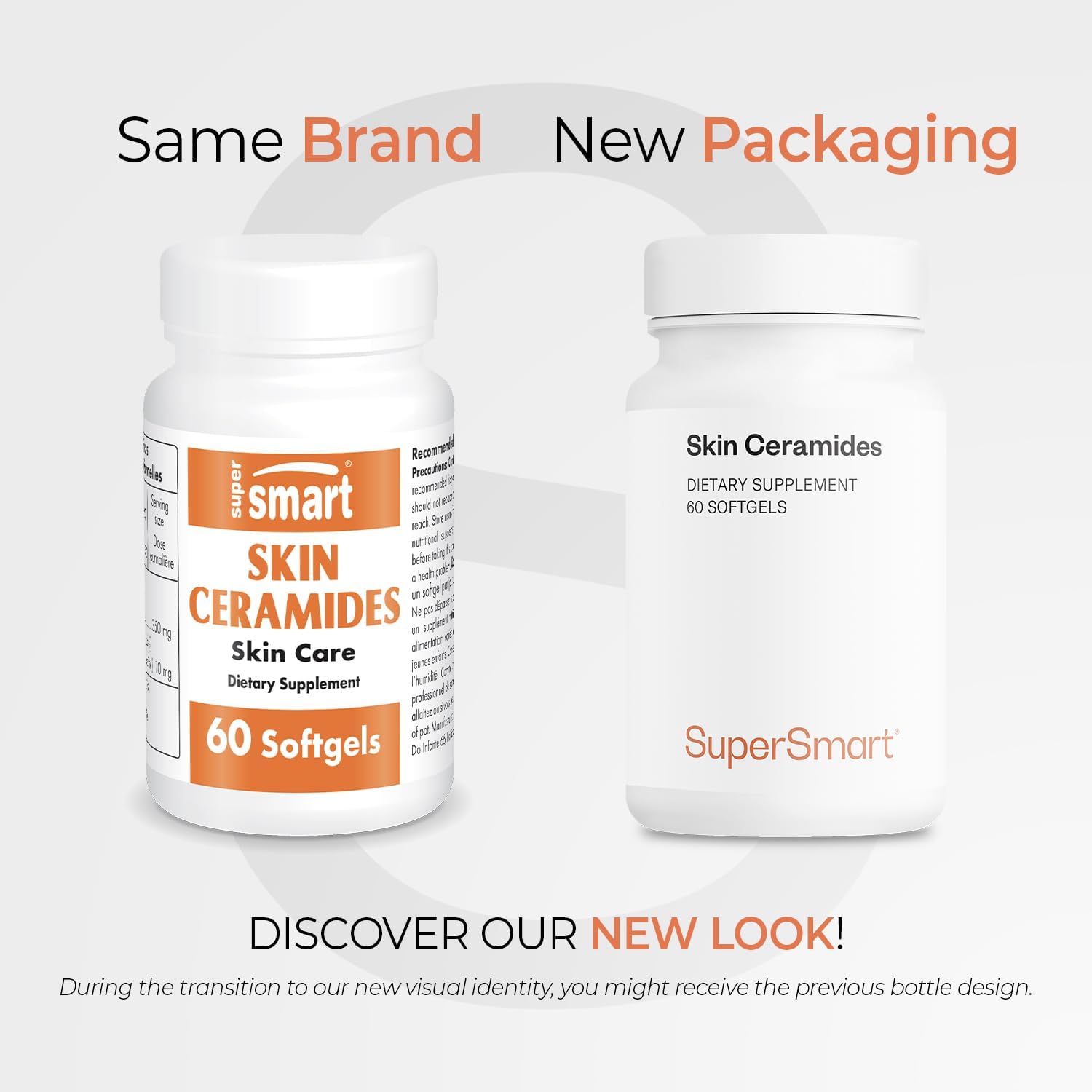 SuperSmart Skin Ceramides (Patented) - with Wheat Ceramides, Zinc - LipoWheat Phytoceramides Supplement - Skin Hydration and Protection | Non-GMO - 60 Softgels - görsel 2