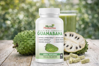 Nutrisalud Guanabana Extra Potente Capsules - 1350mg per Serving - 180 Capsules (2 x 90)