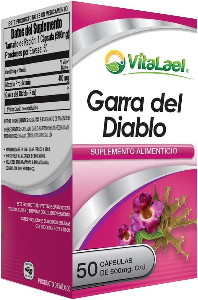 Herbal Solutions Health Devil's Claw (Garra del Diablo) (50 Capsules of 500 mg Each) - görsel 1