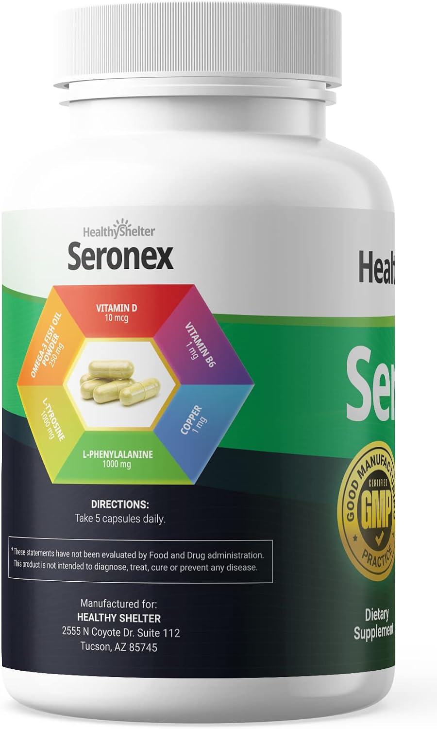Healthy Shelter Seronex - Skin Pigmentation Food Supplement with Omega-3, Vitamin D, B6, Copper & L-Phenylalanine - görsel 6