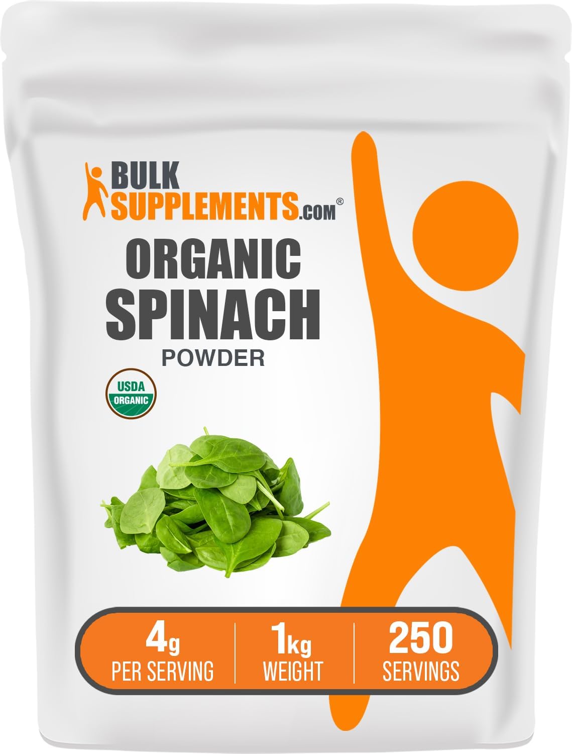 BulkSupplements Organic Spinach Powder – 1kg - görsel 1