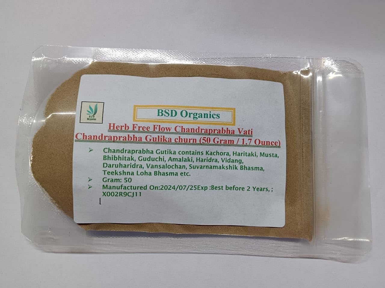 BSD Organics Chandraprabha Vati Free-Flow Powder 50g - görsel 1