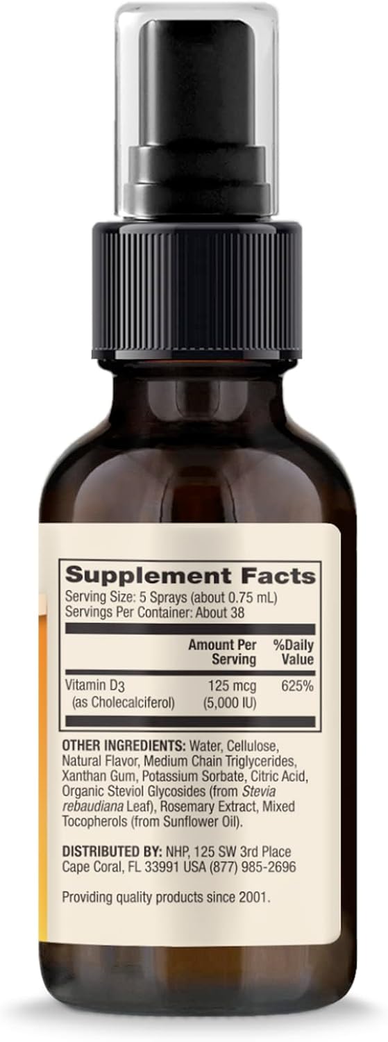 Dr. Mercola Vitamin D3 Sunshine Mist - Supports Immune & Joint Health - 5000 IU per Serving - Non-GMO, Gluten-Free & Soya-Free - 29 ml (38 Servings) - görsel 2