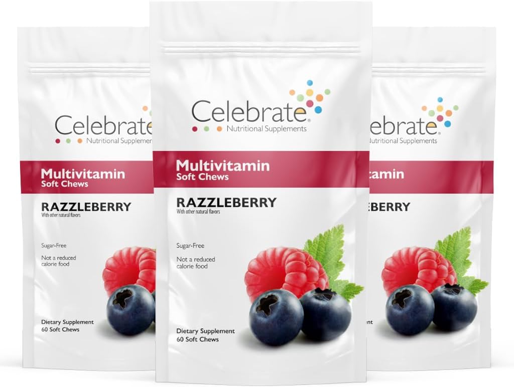 Celebrate Vitamins Bariatric Multivitamin Soft Chews – Essential Vitamins & Minerals, Sugar & Gluten-free – Gastric Bypass & Sleeve Gastrectomy Supplement – Cherry (180ct) - görsel 9