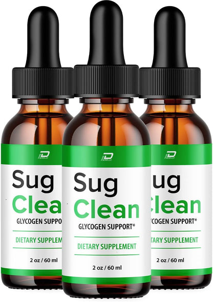 Indelo Sug Clean Drops – Extra Strength Glycogen Liquid Drops, 3-Pack