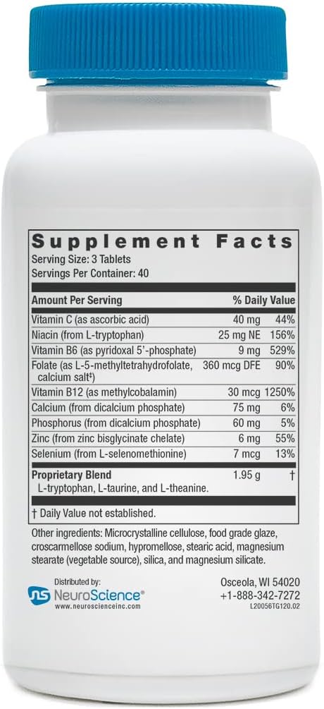 TravaGen - Emotional Balance & Stress Relief Supplement with L-Tryptophan, L-Theanine & B Vitamins - görsel 6