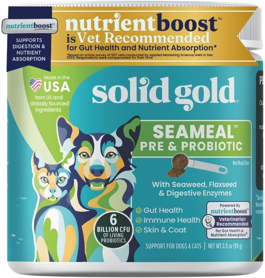 Solid Gold SeaMeal Cat & Dog Multivitamin Chews - Kelp, Omega-3 & Vitamins for Dental, Digestive, Immune, Skin & Coat Health - Multivitamin for Dogs & Cats - Sea Kelp Based Soft Chew for All Ages - 120ct - görsel 10