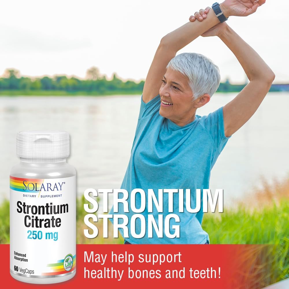 Solaray Strontium Citrate 250 mg - 60 VegCaps - görsel 4