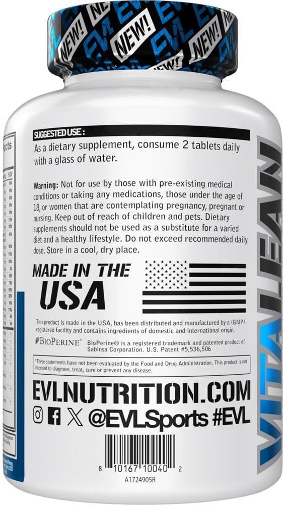 Evlution Nutrition VitaLean - Multivitamin with Weight Management Support - 45 Servings - görsel 4