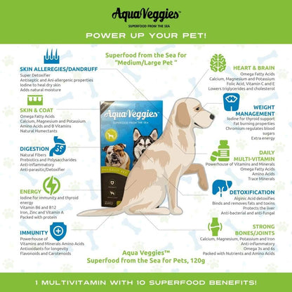 Superfood from the Sea for Pets - Daily Superfood Sachets for Medium & Large Dogs (Month's Supply)