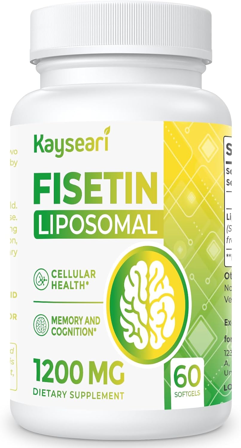 Kayseari Fisetin 1200mg Liposomal Fisetin Supplements | 98% Pure Fisetin Polyphenols | Antioxidants | Immunity | Healthy Ageing | Cognitive Support | Non-GMO | 120 Capsules - görsel 8