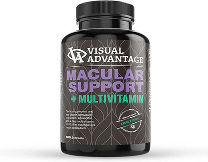 Macular Support Plus Multivitamin – AREDS2 Eye Supplements with Lutein & Zeaxanthin – 180 Soft Gels