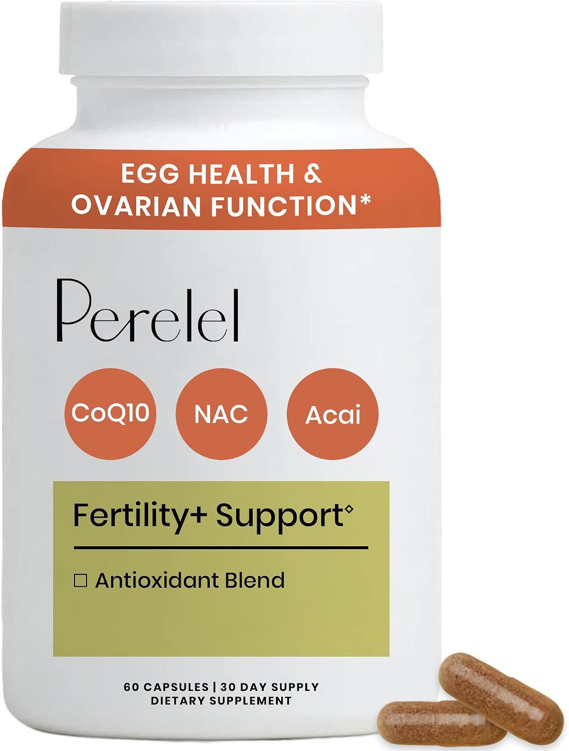 Perelel Fertility Support, Antioxidant Multivitamin with CoQ10, NAC & Açai Berry - görsel 1