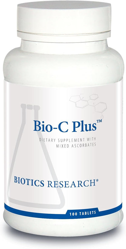 Biotics Research Bio C Plus – Mixed Mineral Ascorbate Vitamin C with Citrus Bioflavonoids, 100 Tablets