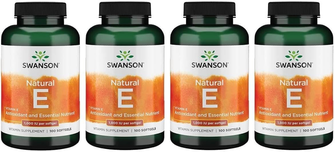 Swanson Natural Vitamin E 1000 IU, 100 Softgels - görsel 8