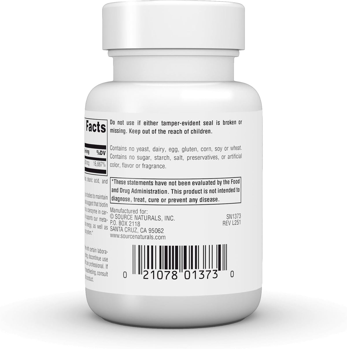 Source Naturals Biotin, Hair, Skin and Nail Support - 5,000mcg - 120 Tablets - görsel 4