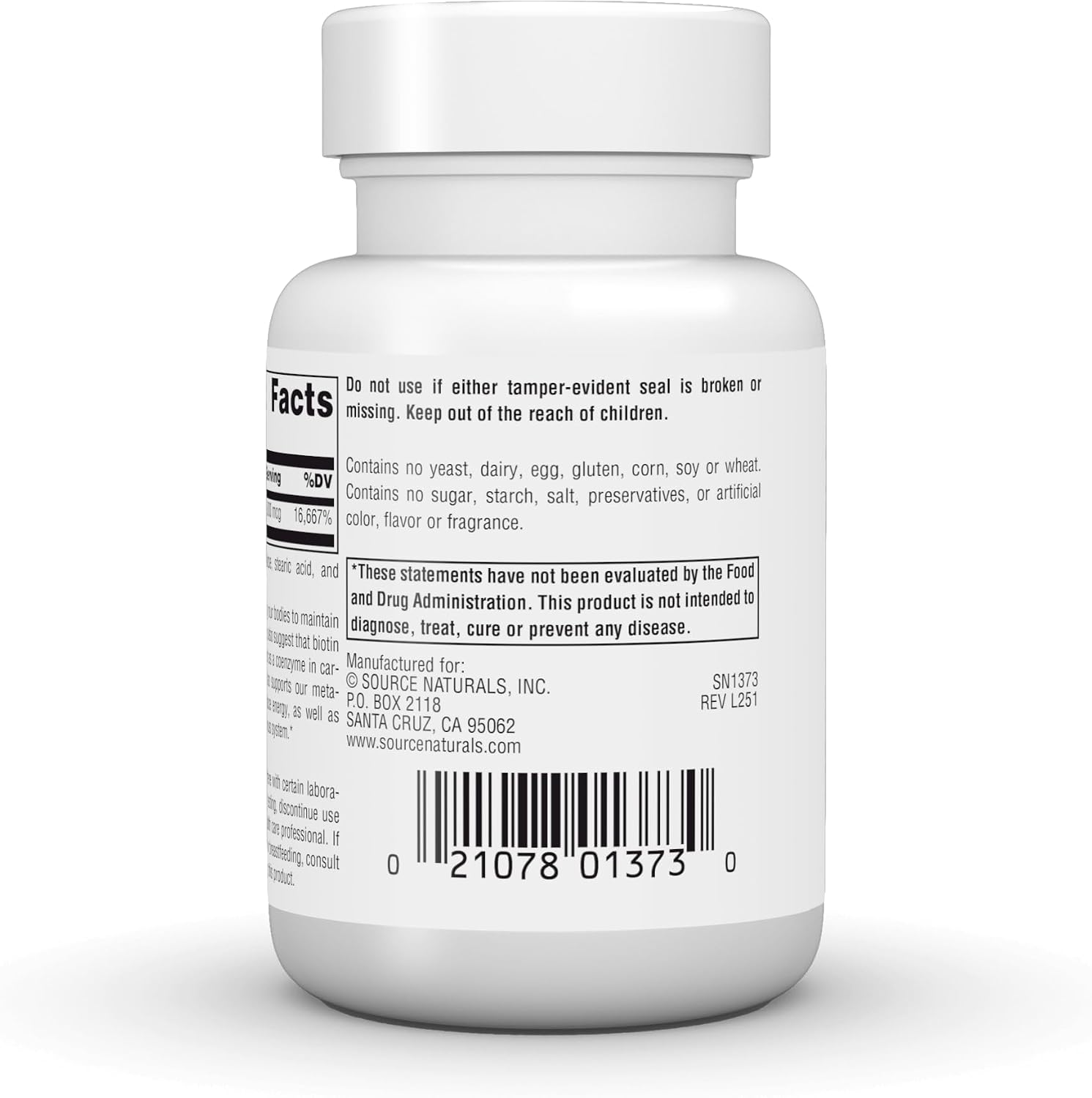 Source Naturals Biotin, Hair, Skin and Nail Support - 5,000mcg - 120 Tablets - görsel 4