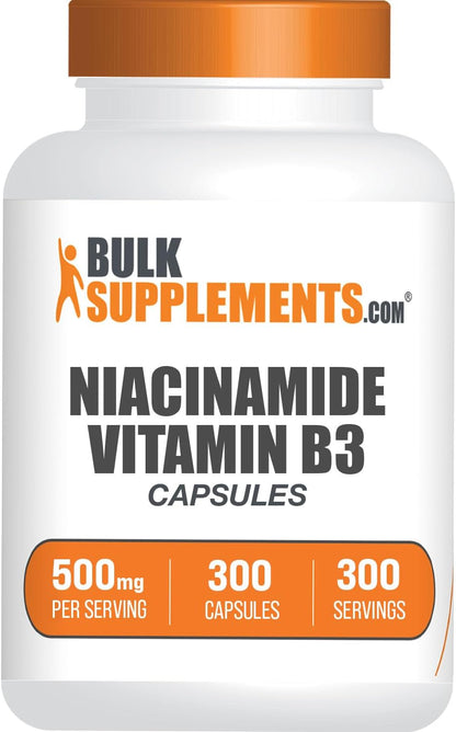 BulkSupplements.com Niacinamide 500 mg Capsules - Vitamin B3 Supplement, 300 Capsules (UK)